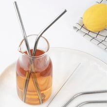 Load image into Gallery viewer, Silver Metal Straw Set
