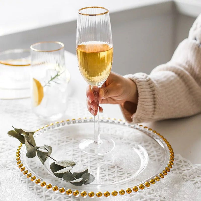 Crystal Ribbed Champagne Flute